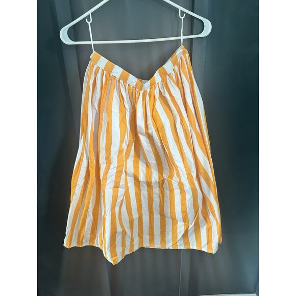Walt Disney Dapper Dan Inspired Women’s Skirt Size Small. Orange & White Stripes - Picture 1 of 8